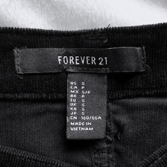 SOLD! | Forever 21 | Black Corduroy Mini Skirt - Picture 5 of 6